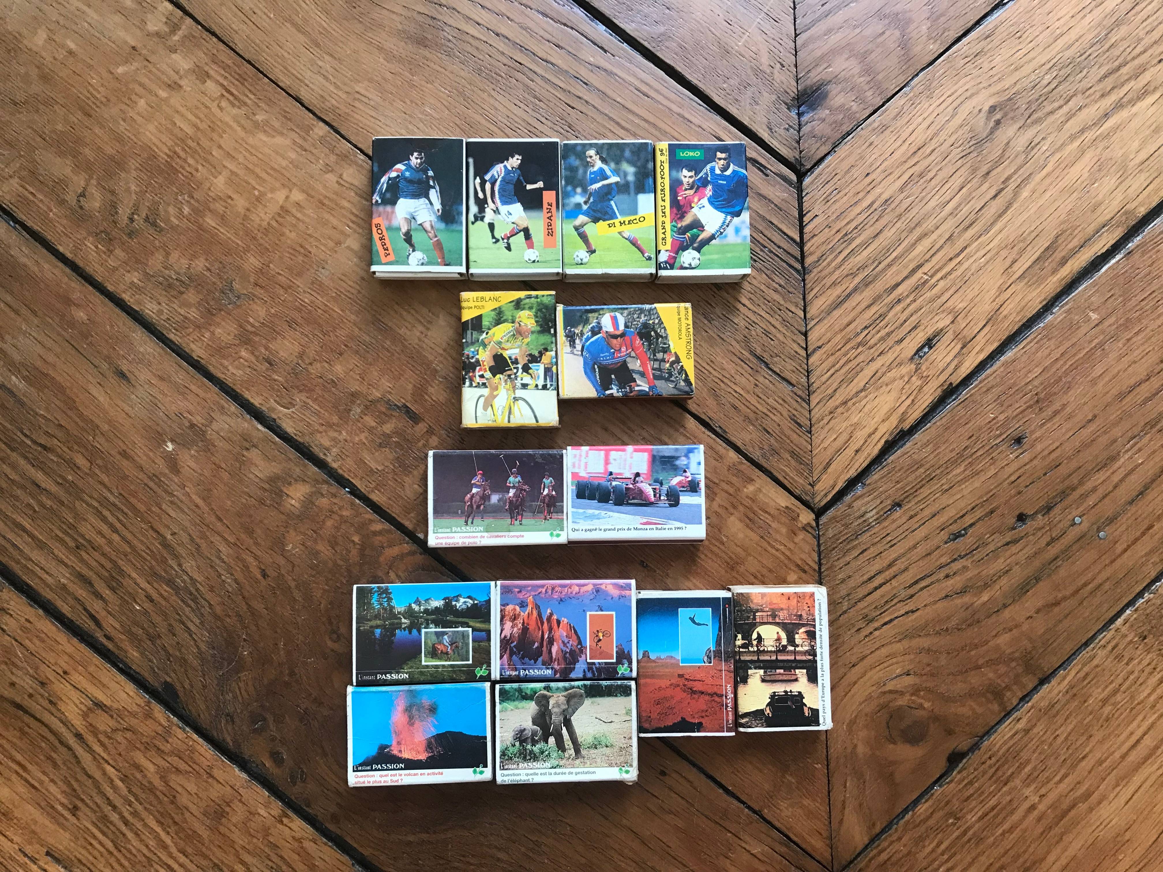 Collection de boîtes d’allumettes (sports et voyages)