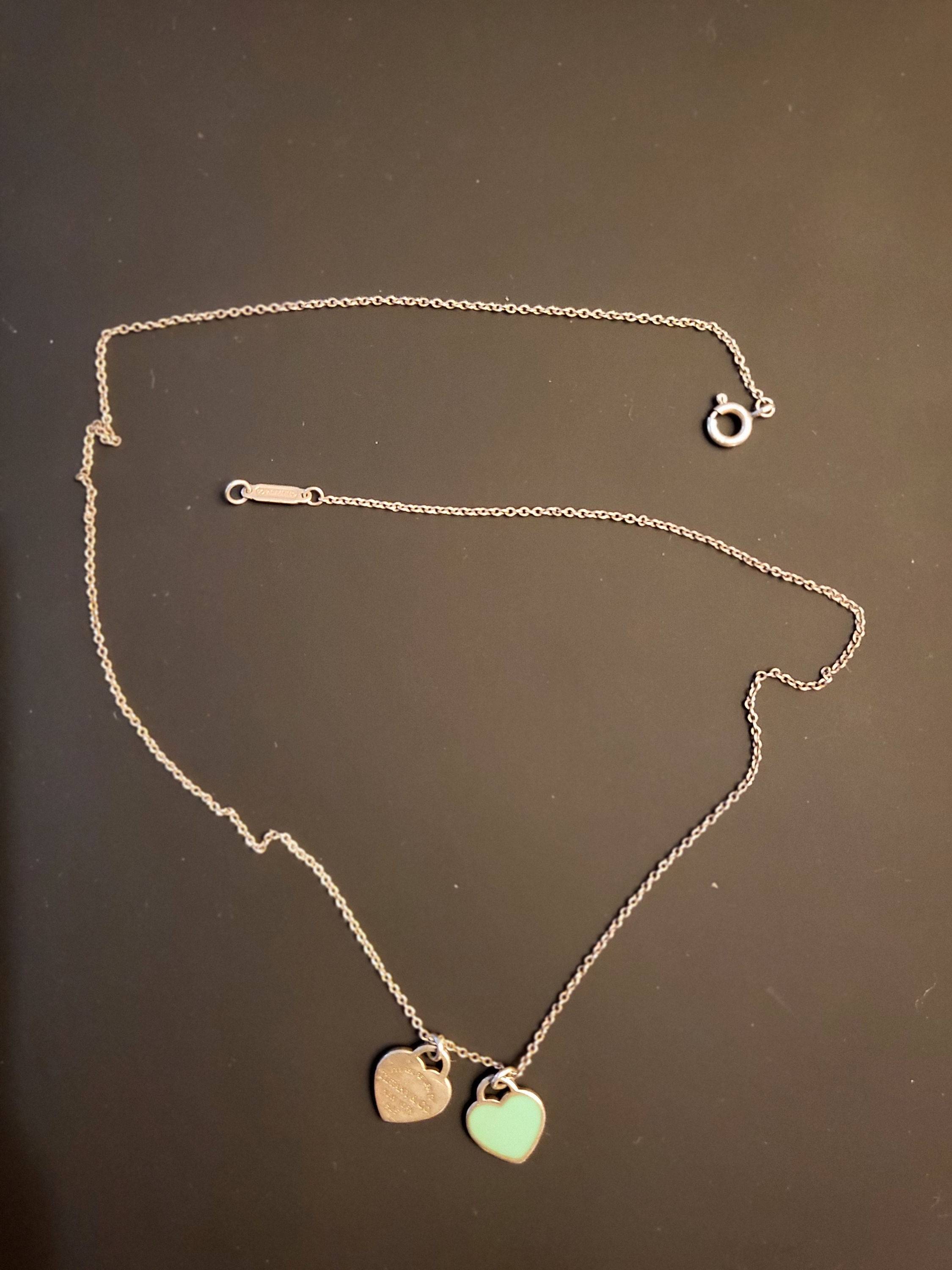 Collier double coeur Tiffany