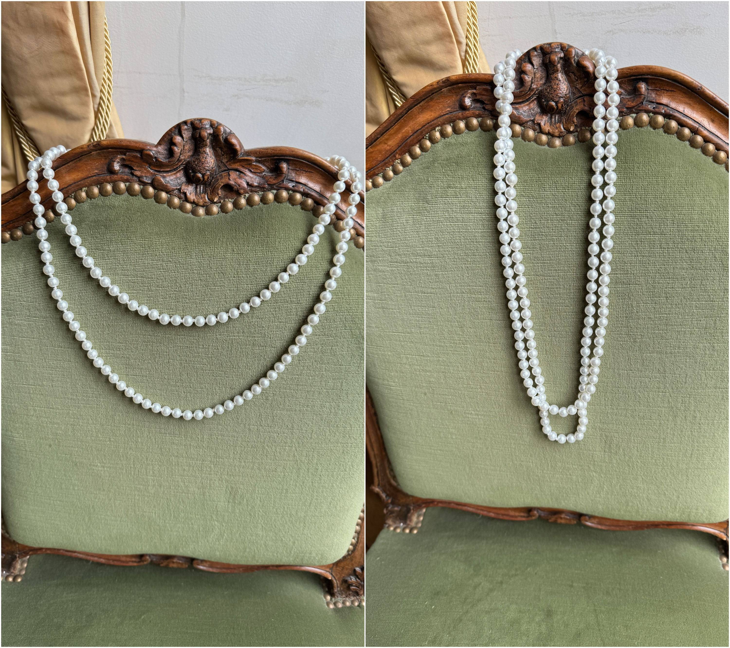 Vends long collier de perles fantaisie (150 cm)