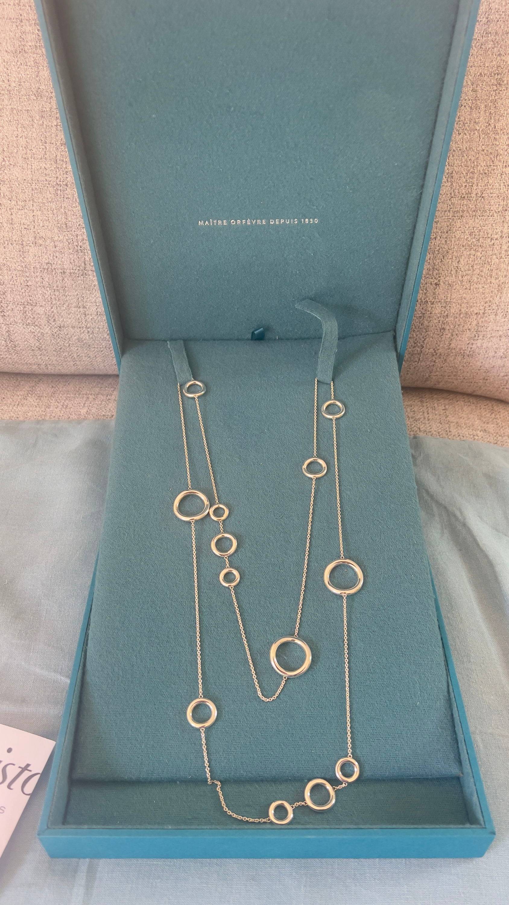 Vends collier sautoir Christofle Idole argent massif