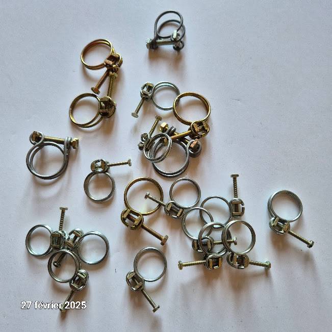 Lot de 20 Colliers de serrage pour tuyau d’eau, carburant, gaz
