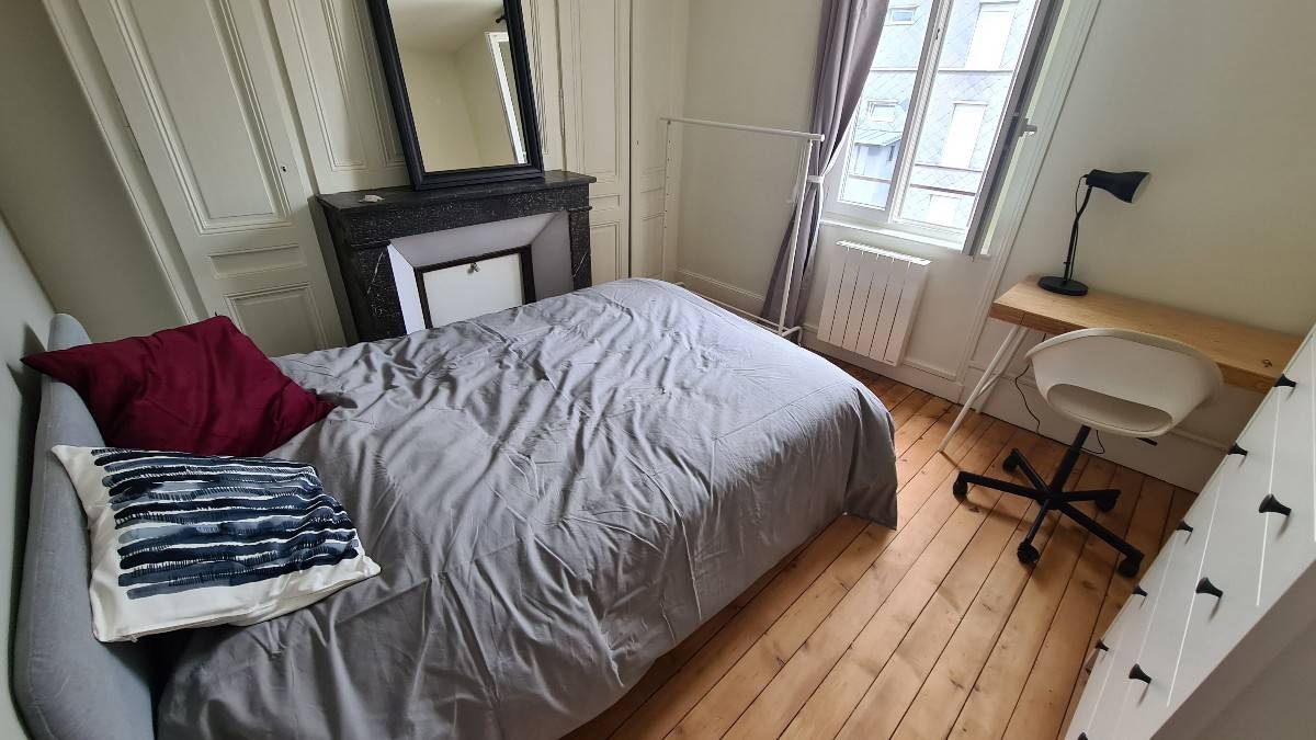 Loue chambre 10m² dans Colocation 2 min Fac de Droit appartement 60m² refait neuf, Rouen Rive Droite