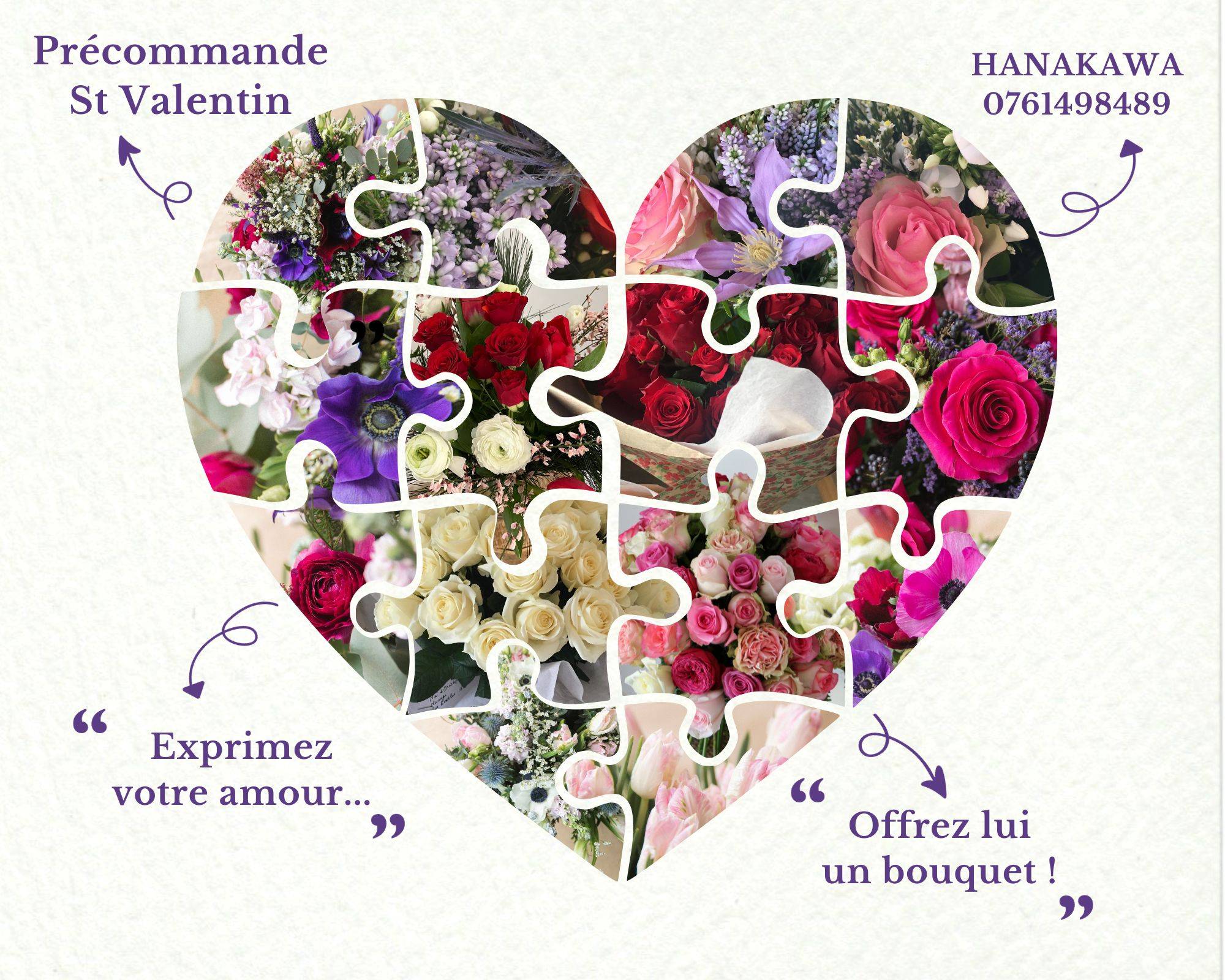Pré-commande bouquets St Valentin 2024 on Gens de Confiance