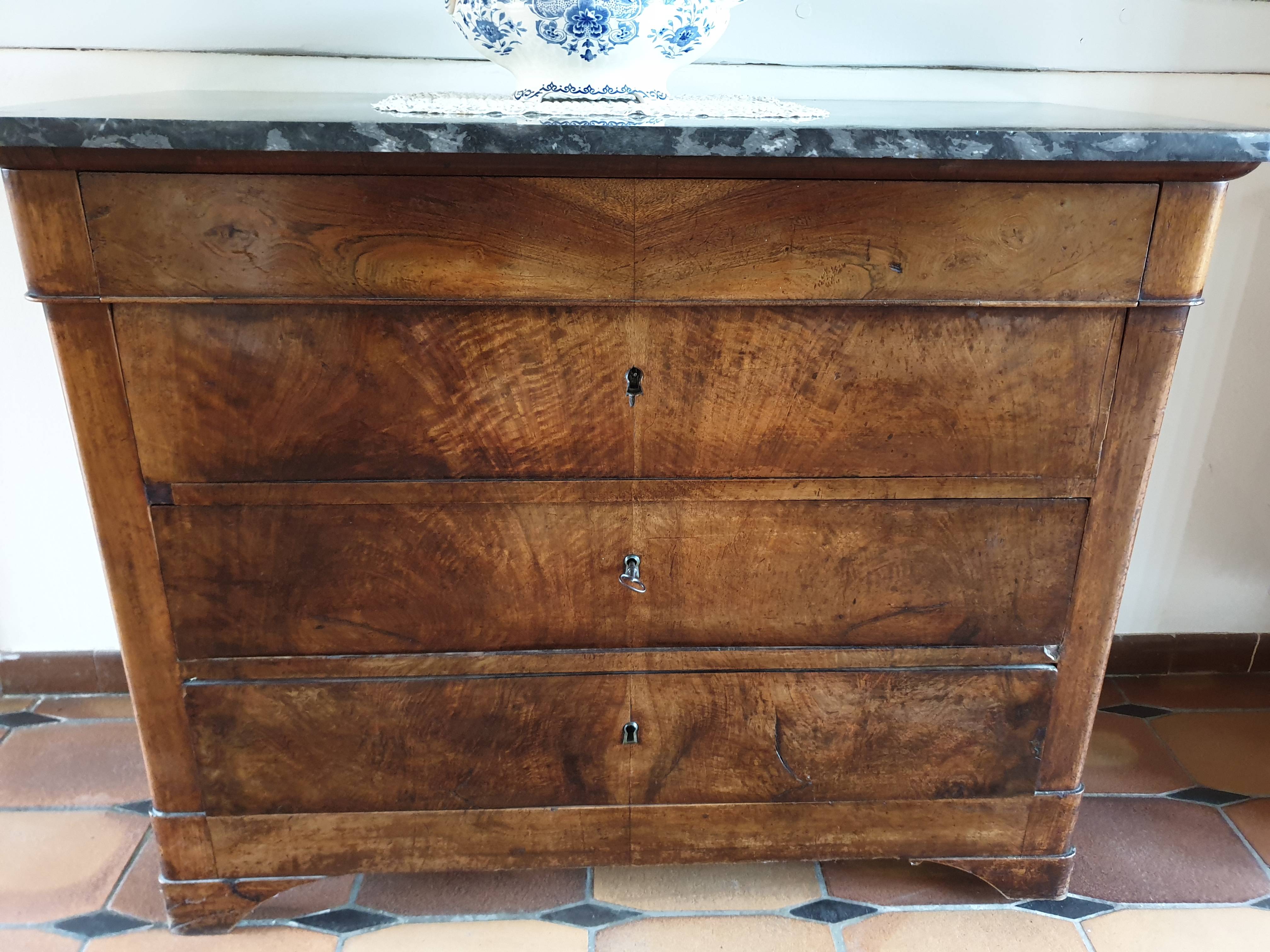 Commode ancienne + marbre
