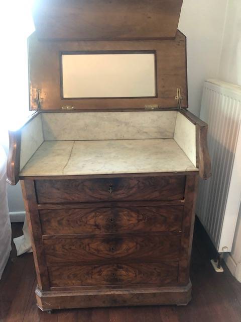 Commode/coiffeuse XIXème modèle Railway