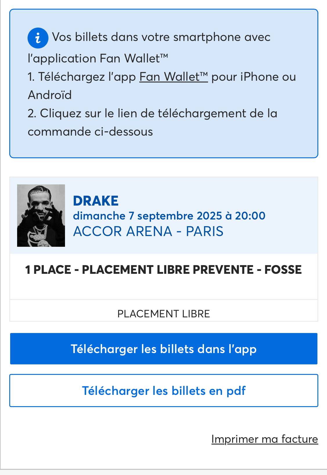 Propose concert de Drake le 7 septembre 2025