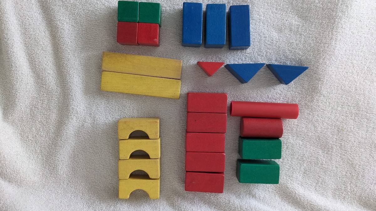 Jouet, jeux de construction en bois 25 éléments