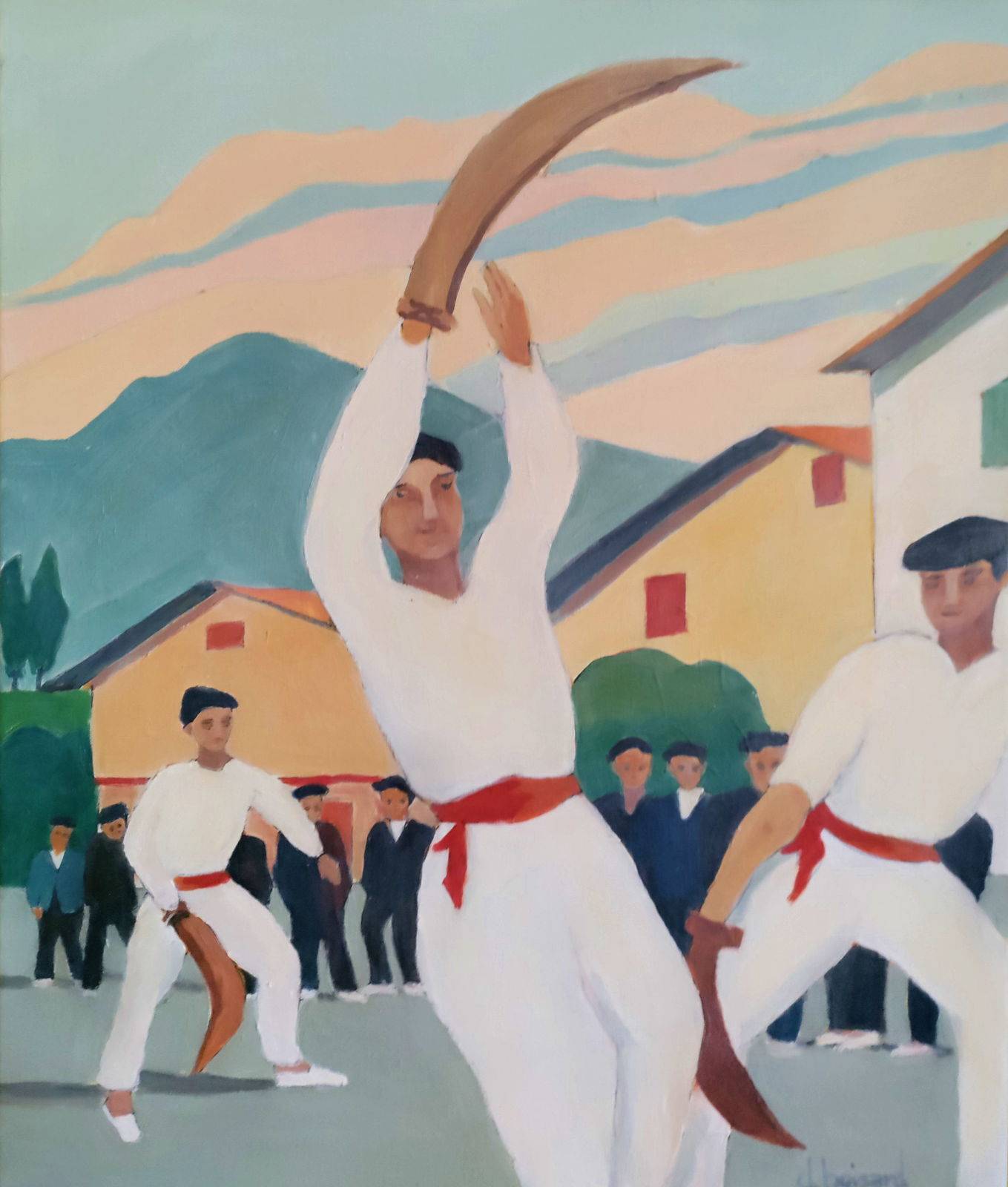 Copie Ramiro Arrue "Joueurs de pelote basque"