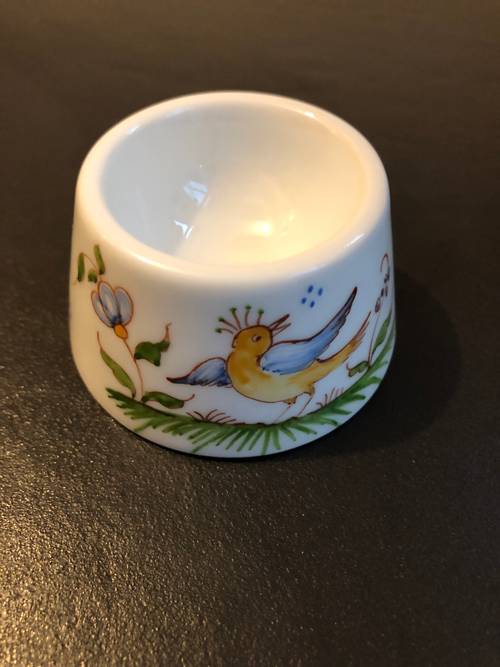 Coquetier Desvres motif moustiers