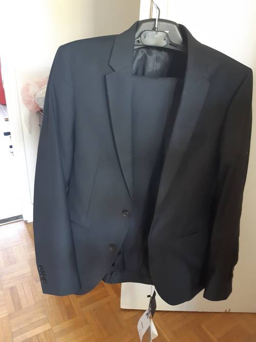 Costume noir 100% laine - Brice - Taille M
