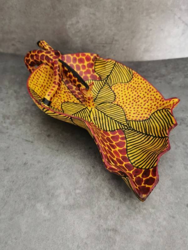 Coupe artisanale (orig. Afrique) peinte à la main motif girafe