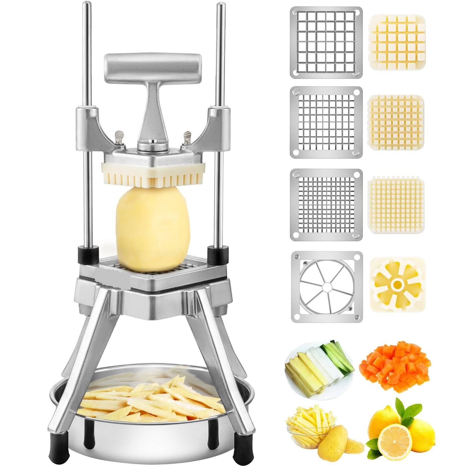Coupe Frites Verticale 4 lames Multifonctions