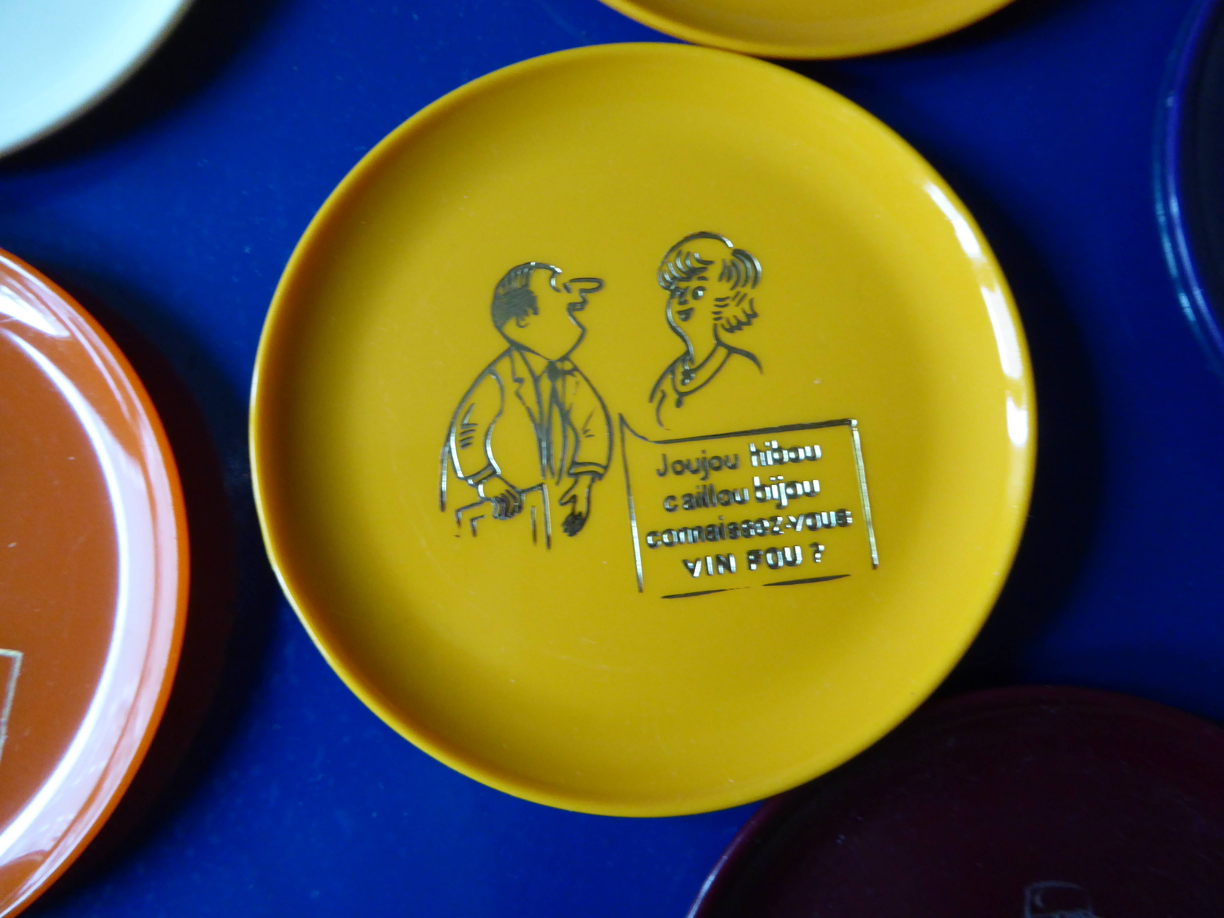 16 dessous de bouteille ou de verre ou ramasse monnaie façon humoristiques bistro rétro vintage Henri Maire