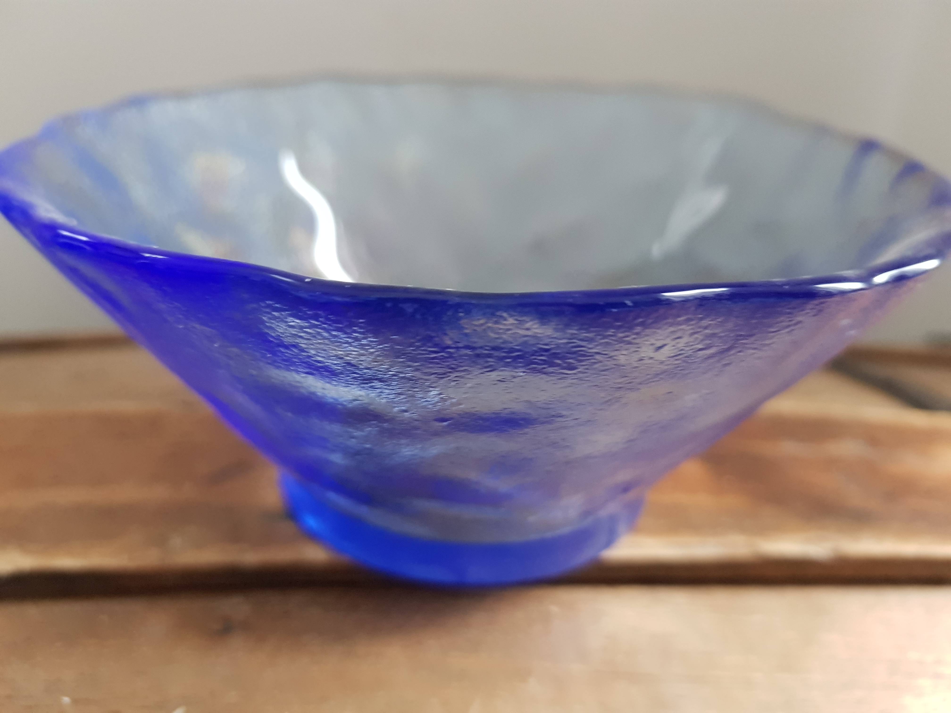 6 coupelles bleu en verre neuve