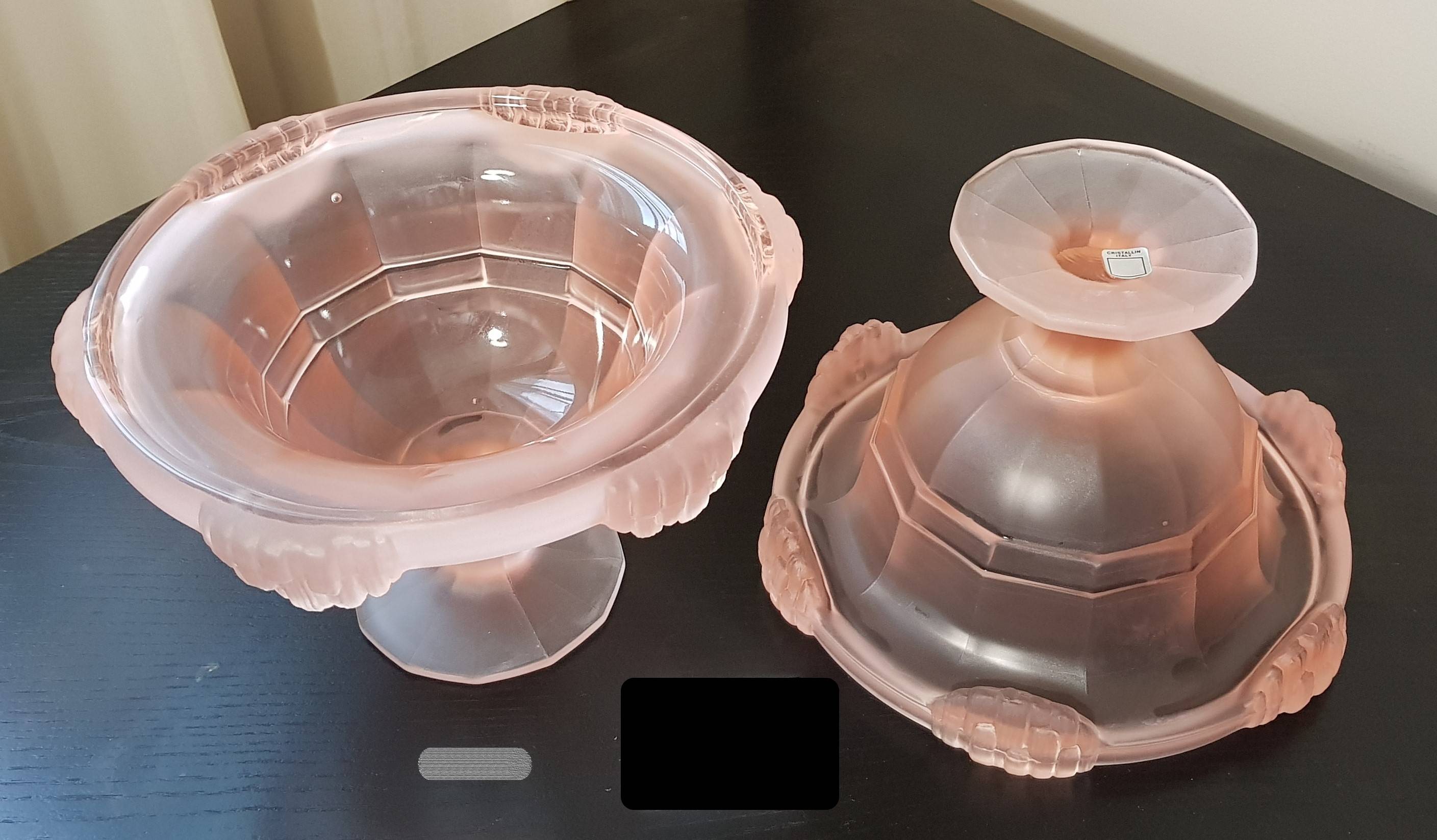 2 coupes en pate de verre