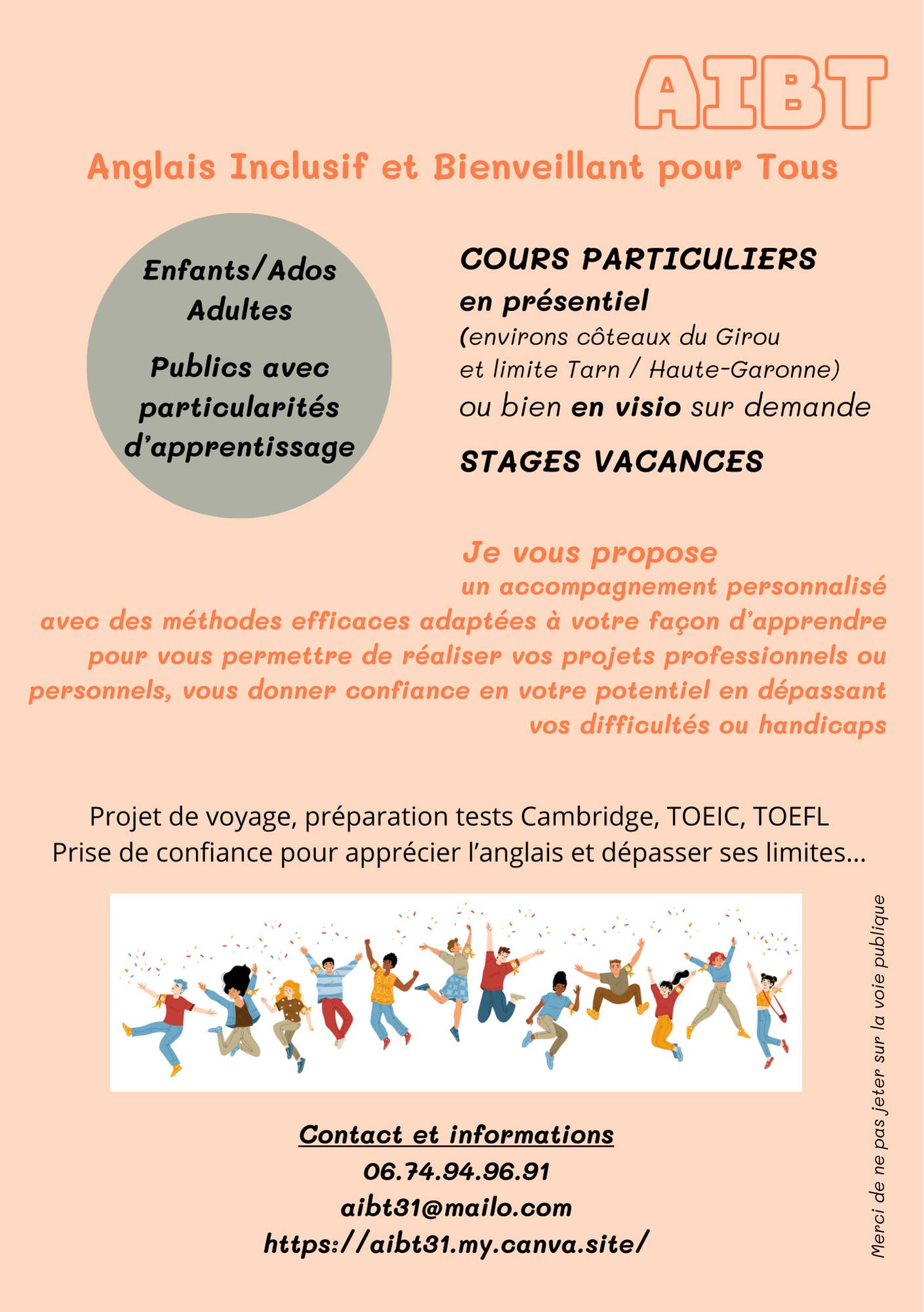 Propose cours d’anglais inclusif et bienveillant pour tous