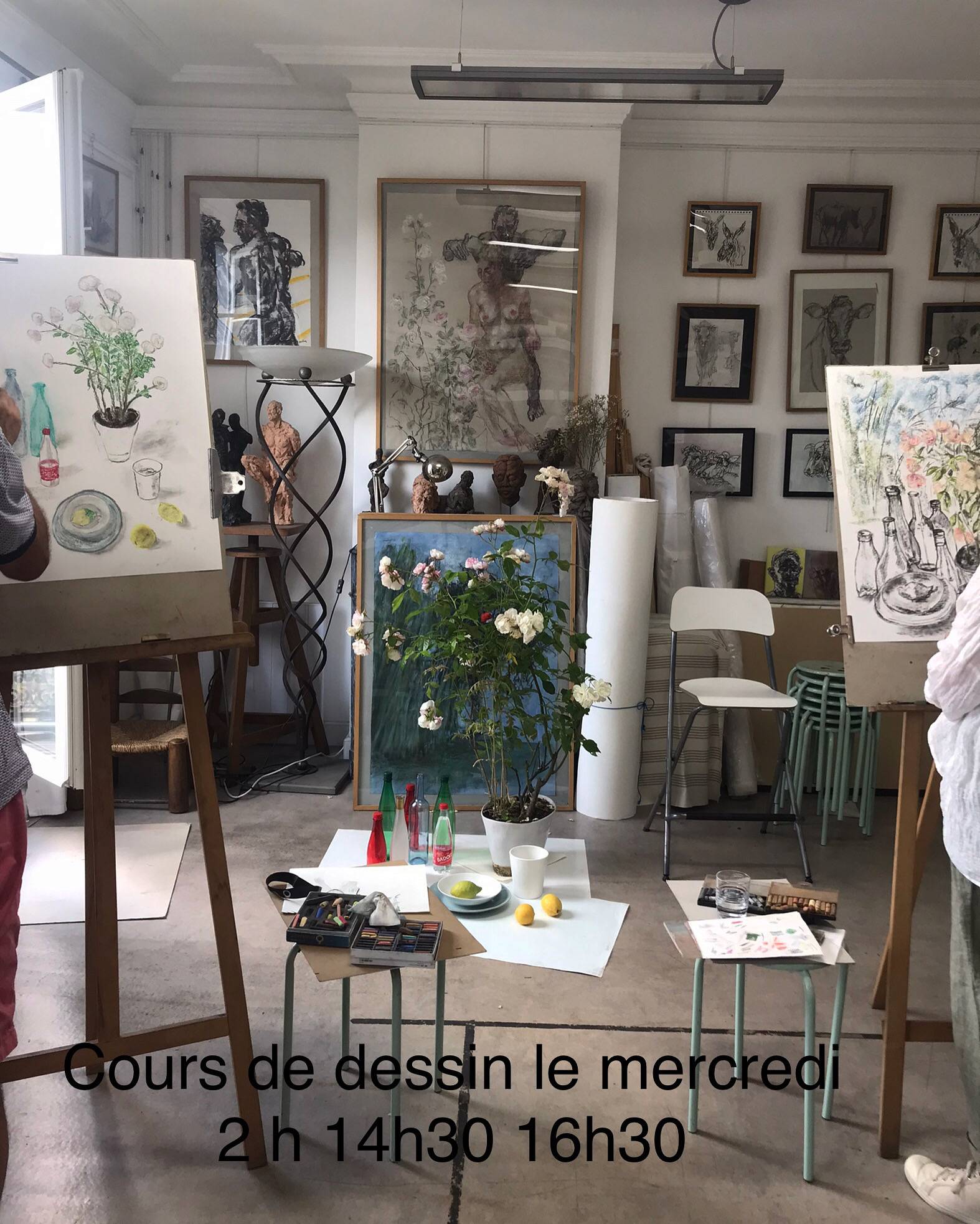 Propose cours de dessins dans mon atelier de Paris