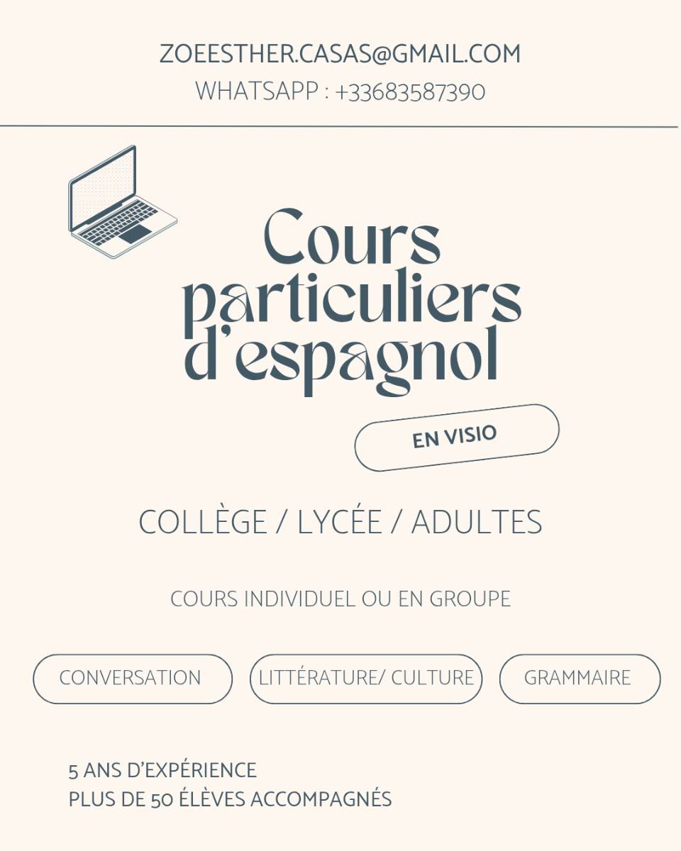 Cours d’espagnol en ligne