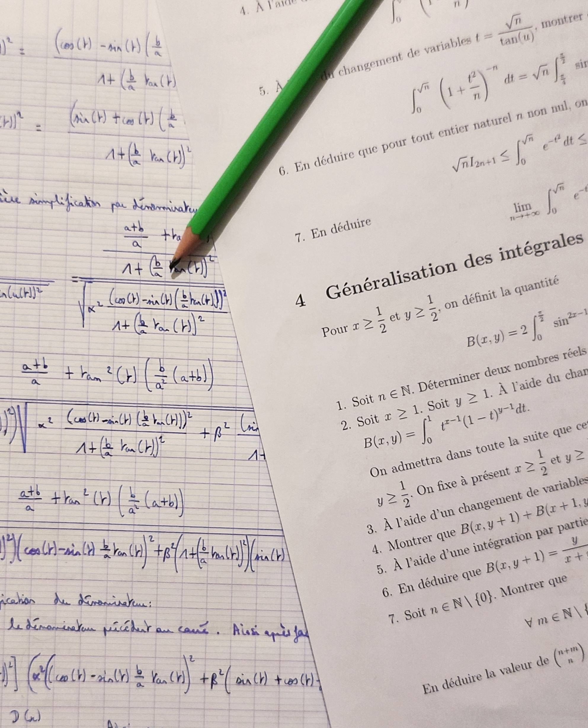 Propose cours particulier en mathématiques et physique-chimie à domicile pour collège et lycée