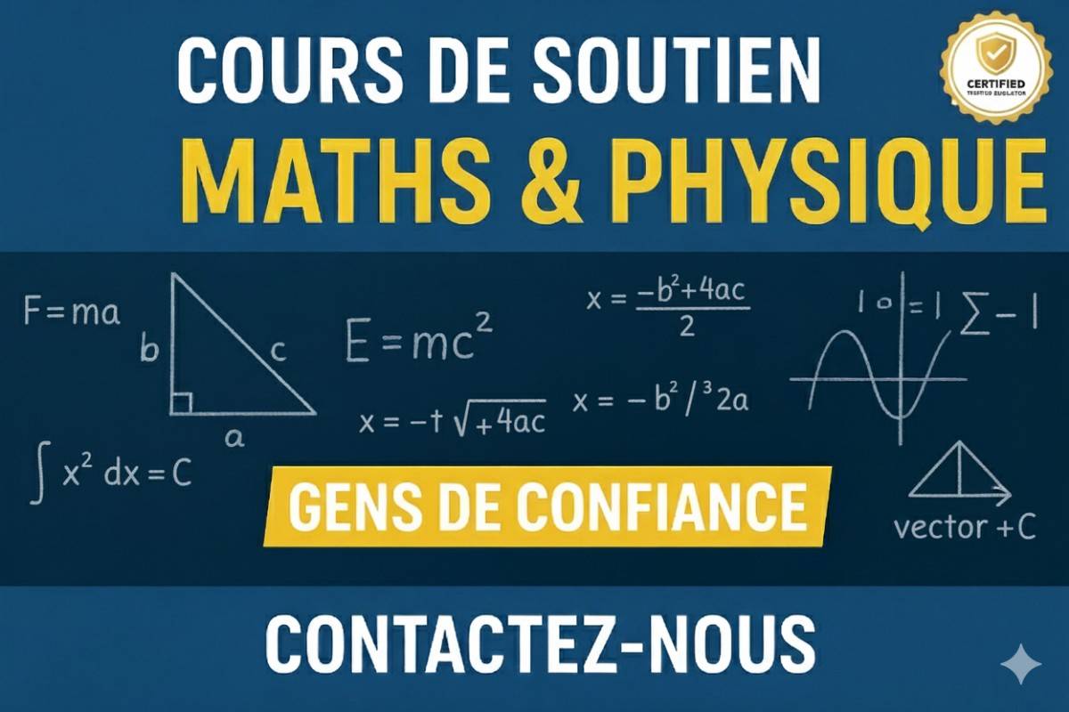 Propose Cours Particuliers & soutien - Math + Physique tout niveau