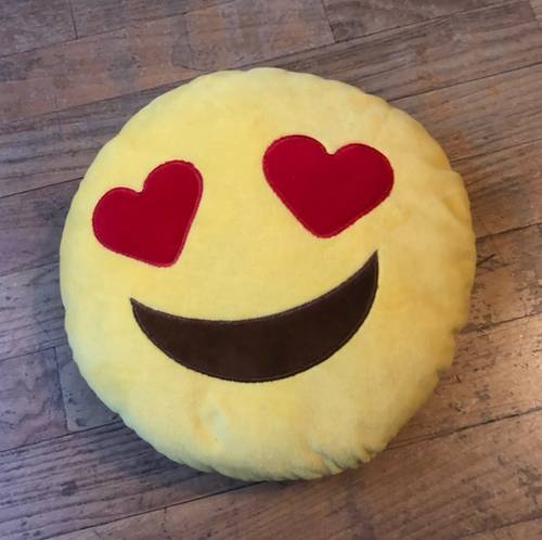 Coussin Emoji amoureux coeur neuf - 30 cm - pour canapé, lit…