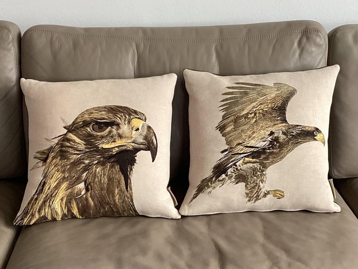 Vends 2 coussins FS Home Collection, décor aigles