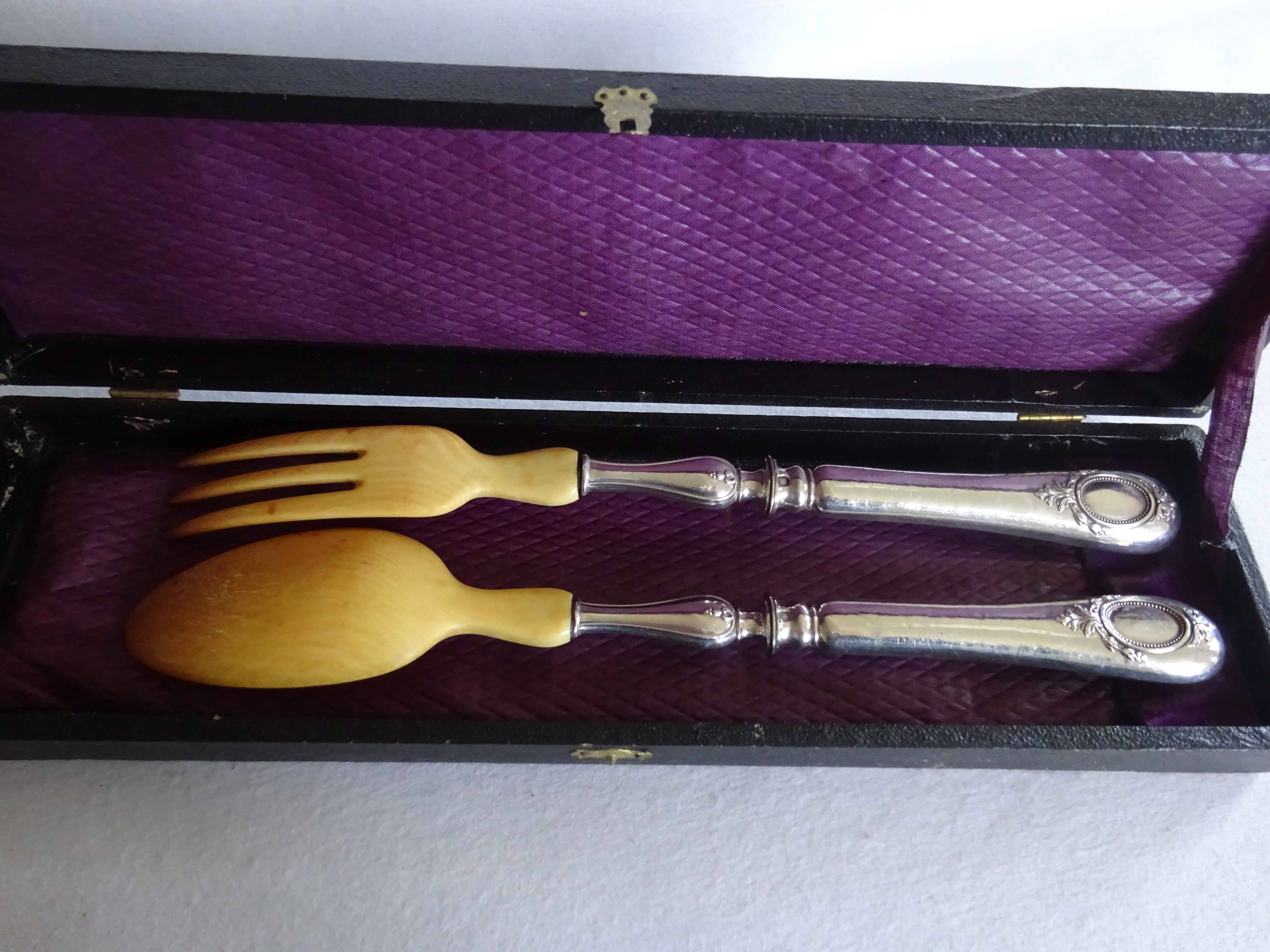PUIFORCAT COUVERTS SERVICE A Salade Argent Poincon Minerve Modele
