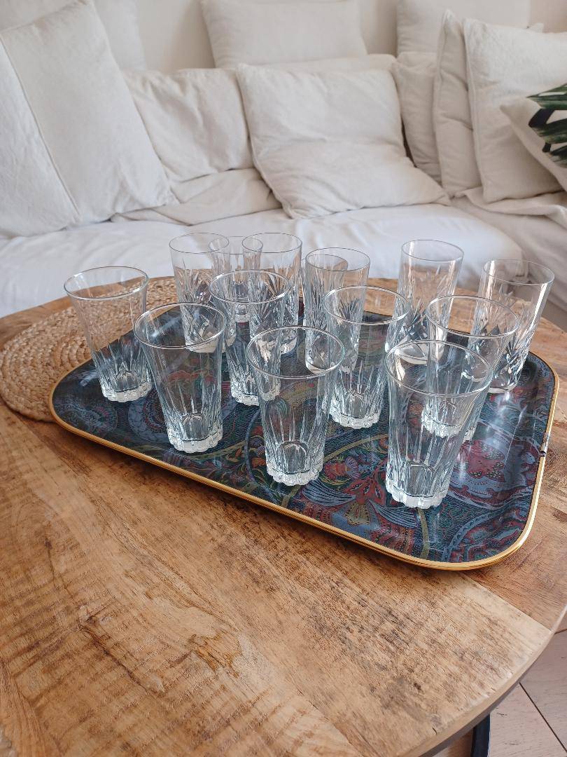 Grands verres en cristal