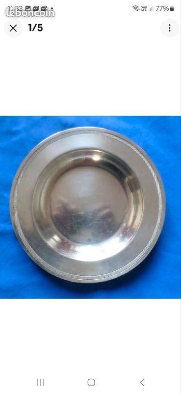 CRISTOFLE GALLIA Coupelle en métal argenté 14 cm, apéro, mendiants (Tassin, Vienne)