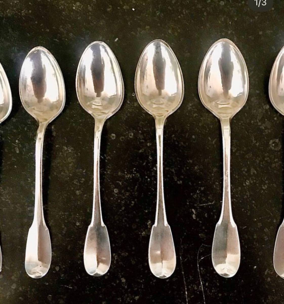 Lot De 4 Cuillères à Moka En Argent Massif - Poinçon Cygne - 43 Grammes