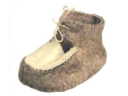 Chaussons Bébé en Feutre Naturel du Kirghizstan NEUFS