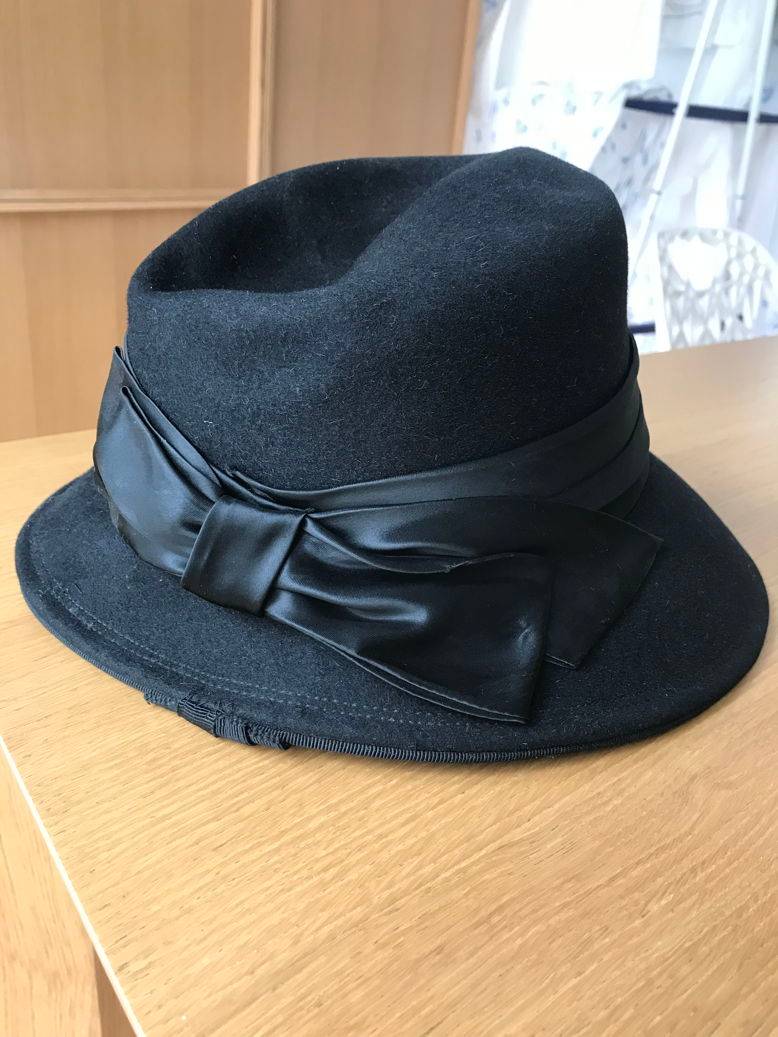 Chapeau noir femme 52 cm