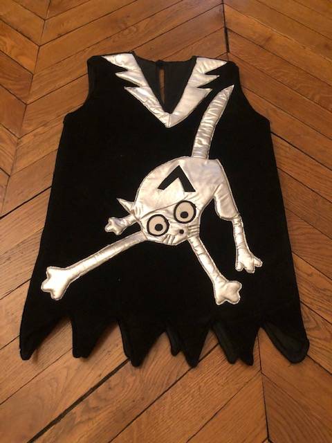 Déguisement enfant halloween 4/6 ans "black cat" neuf en velours