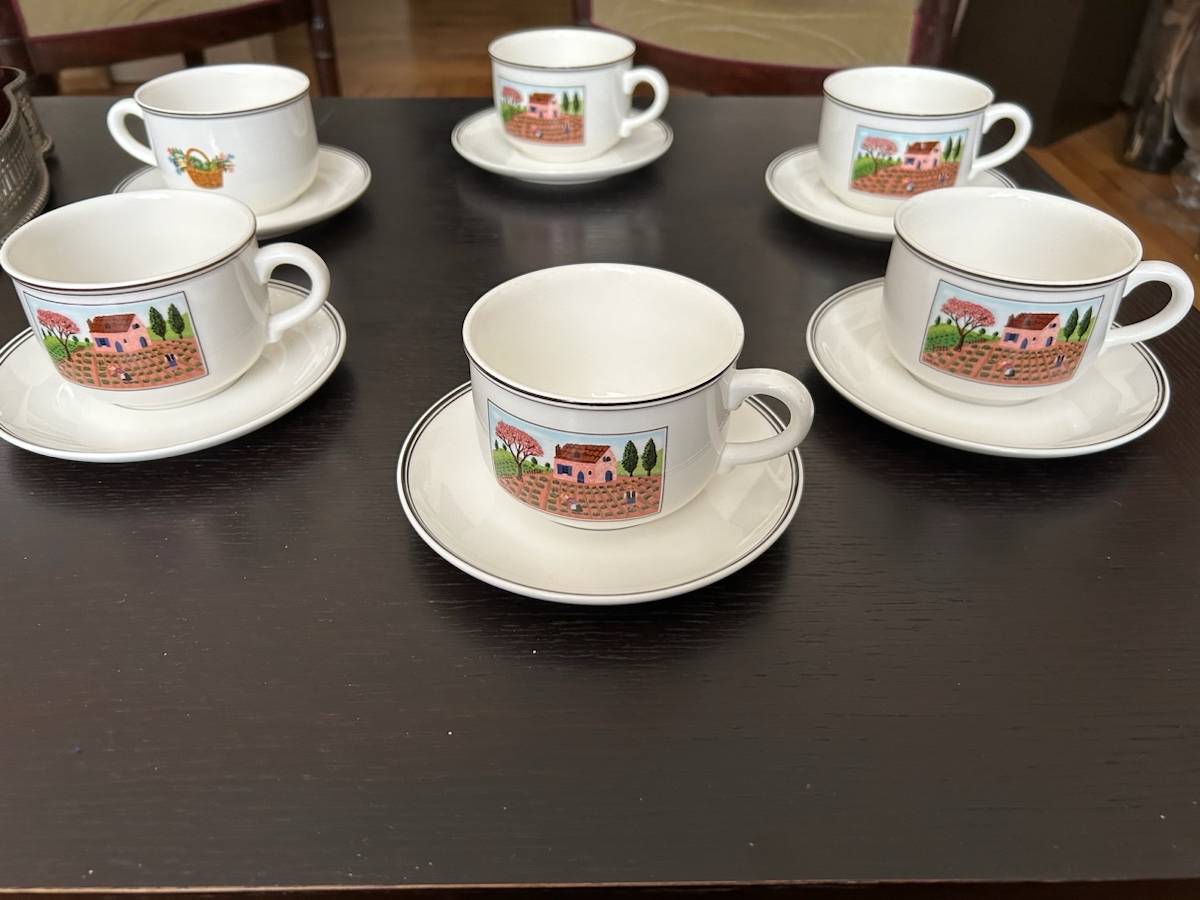 Vends 6 déjeuners Villeroy & Boch «Design Naïf»