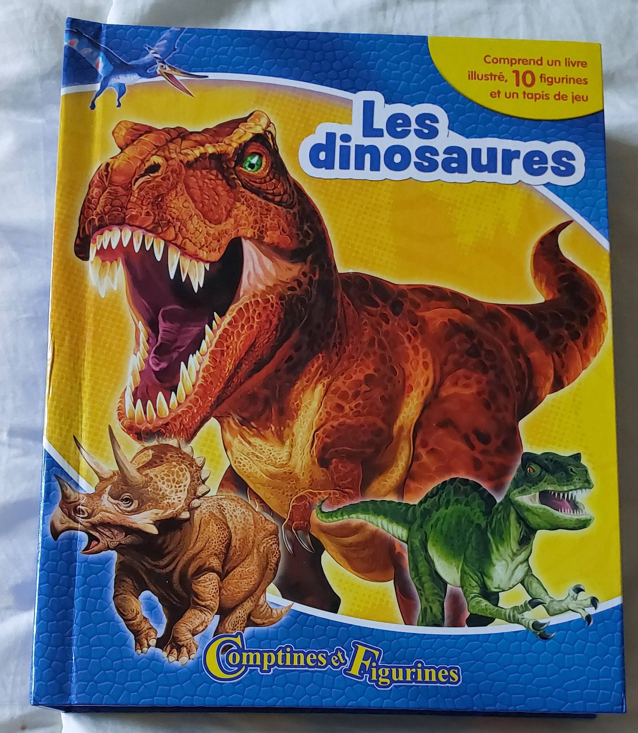 Vends livre jeu Les Dinosaures pour enfant dès 3 ans avec figurines