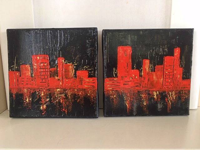 Diptyque tableaux peinture New York