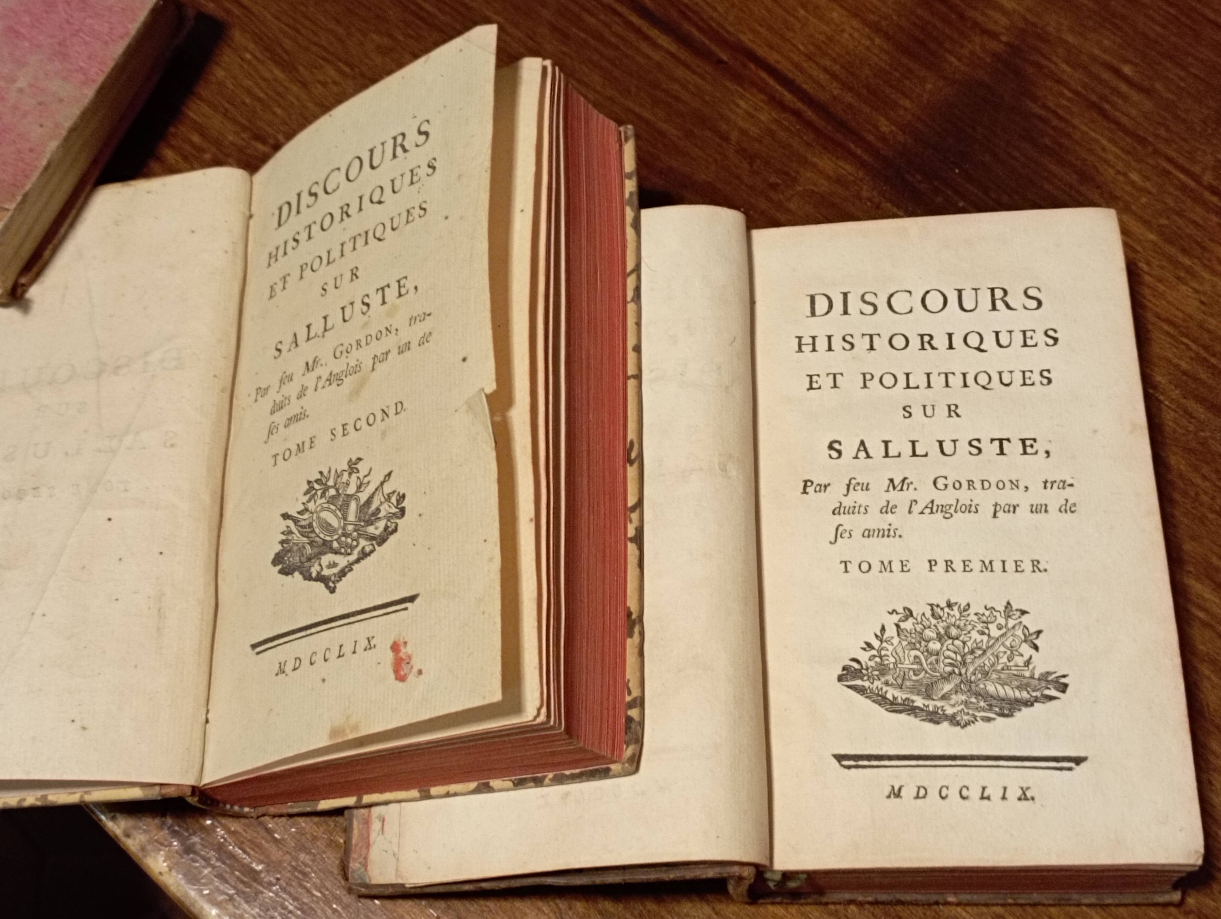 Discours historiques et politiques sur Salluste 1759