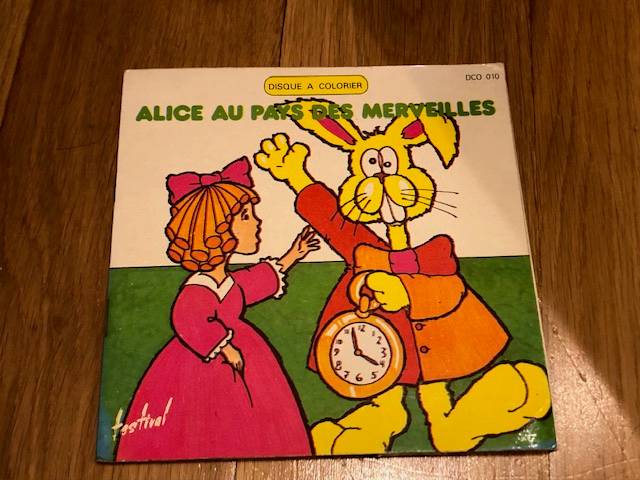 Disque à colorier – 45T - Alice au Pays des Merveilles - Festival