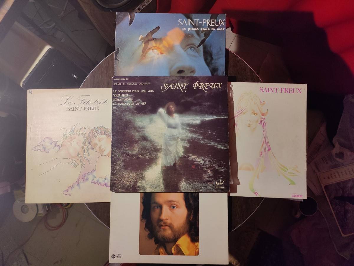 Vends lot de 5 disques vinyles en 33 tours musique de Saint Preux