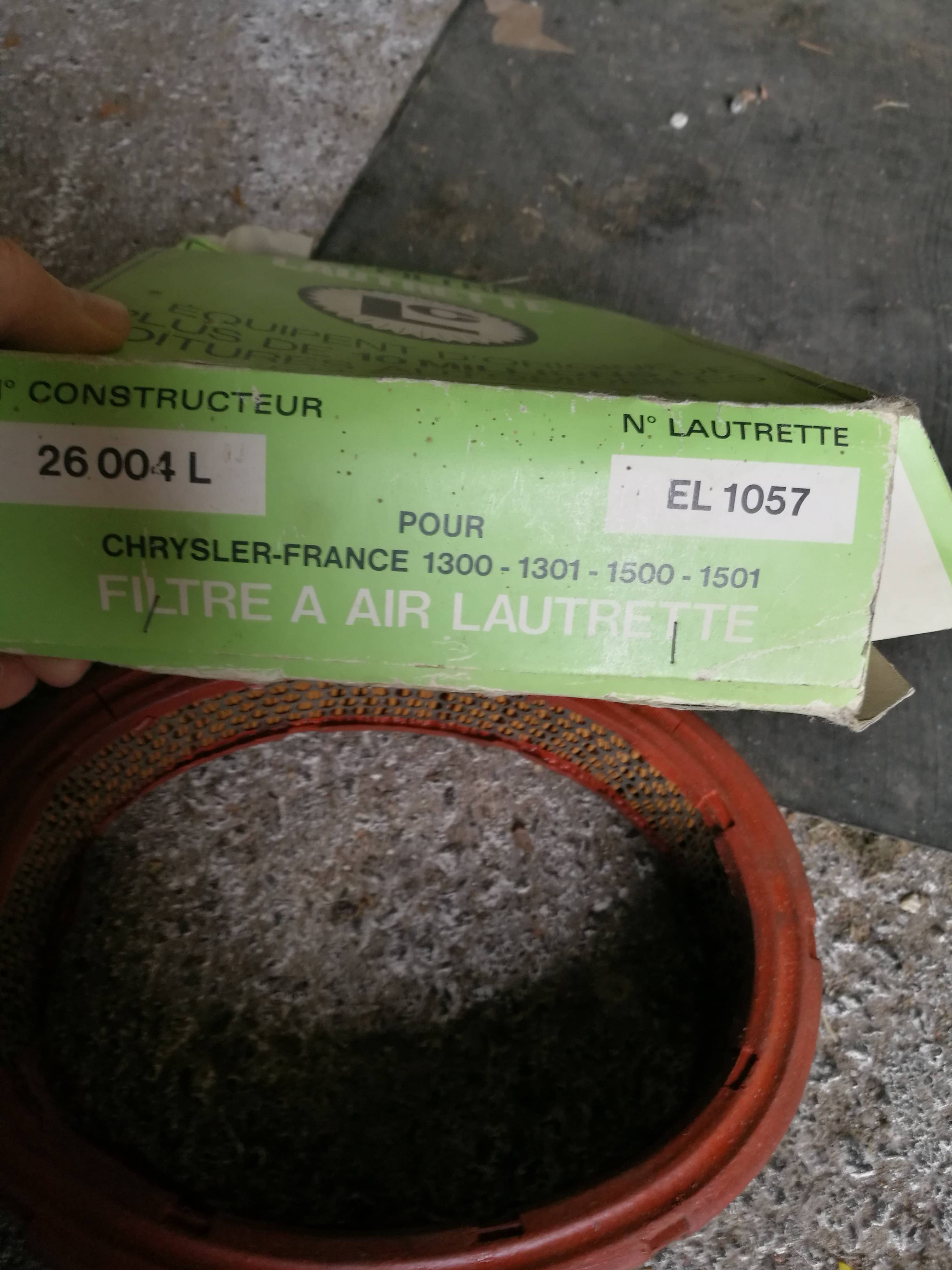 Donne filtre à air chrysler