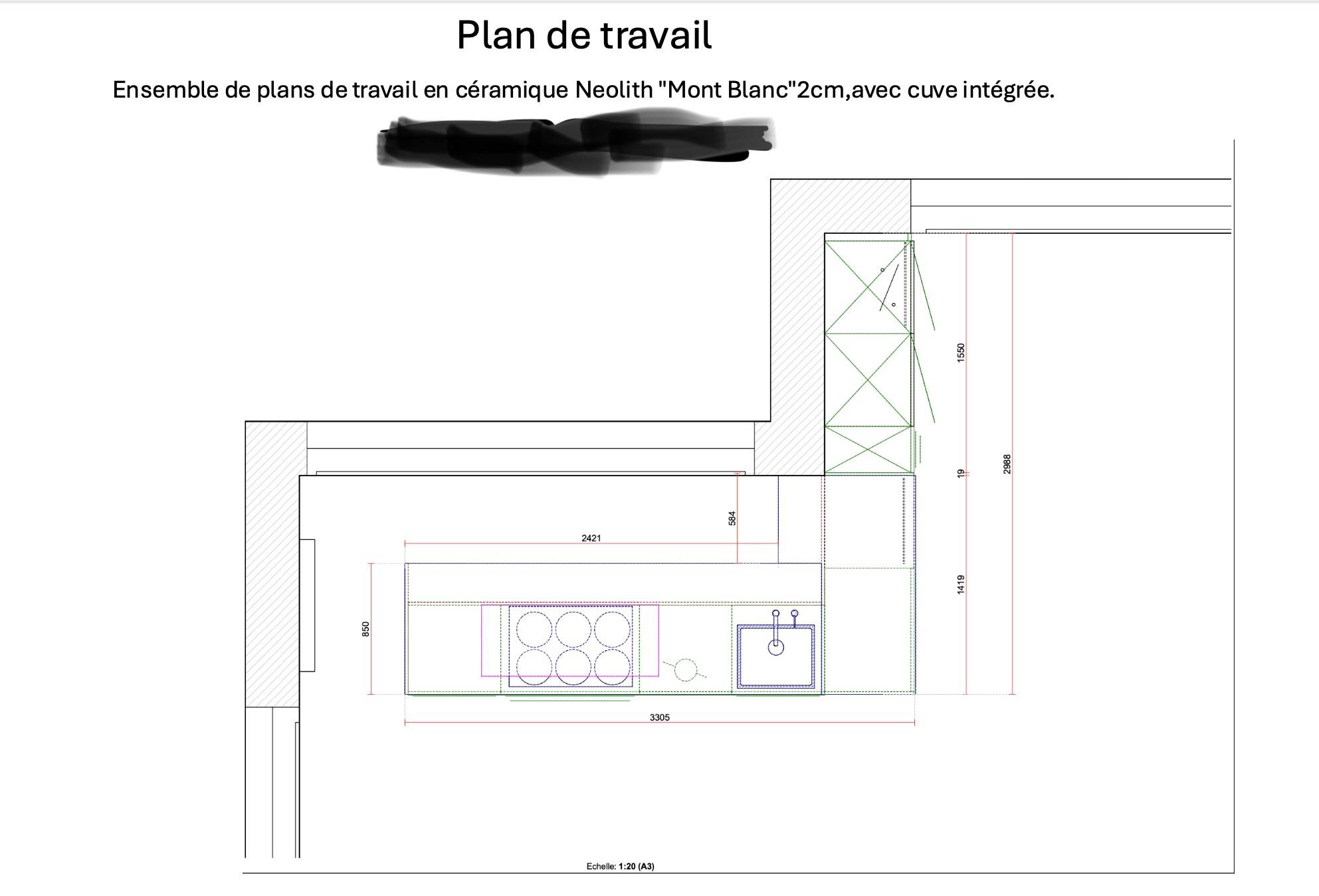 Donne plan de travail