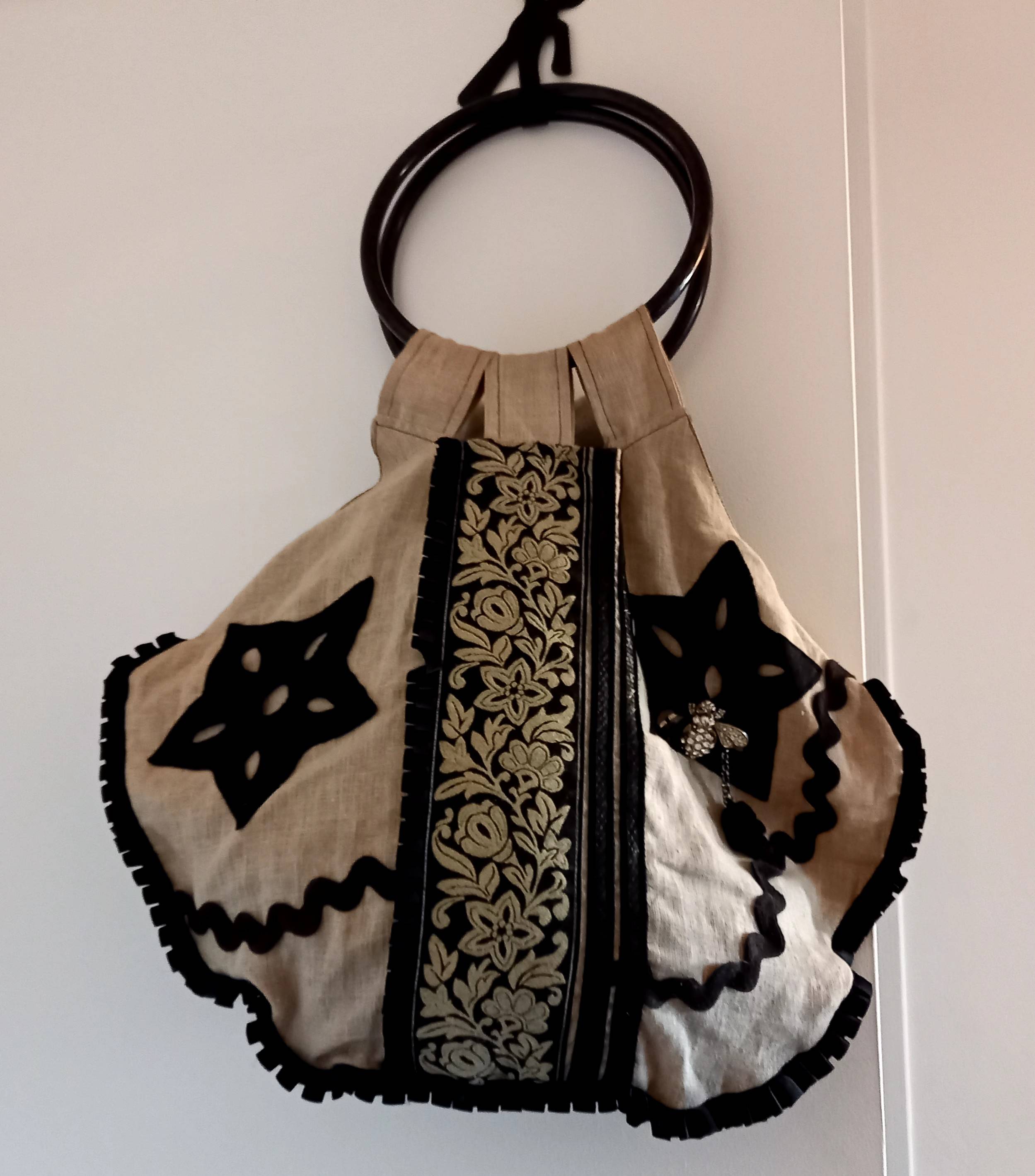 Joli sac en lin doublé