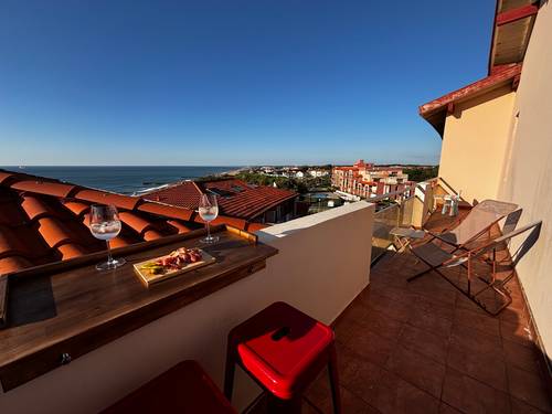 Loue appartement duplex à Anglet avec grande terrasse vue océan - 4 couchages