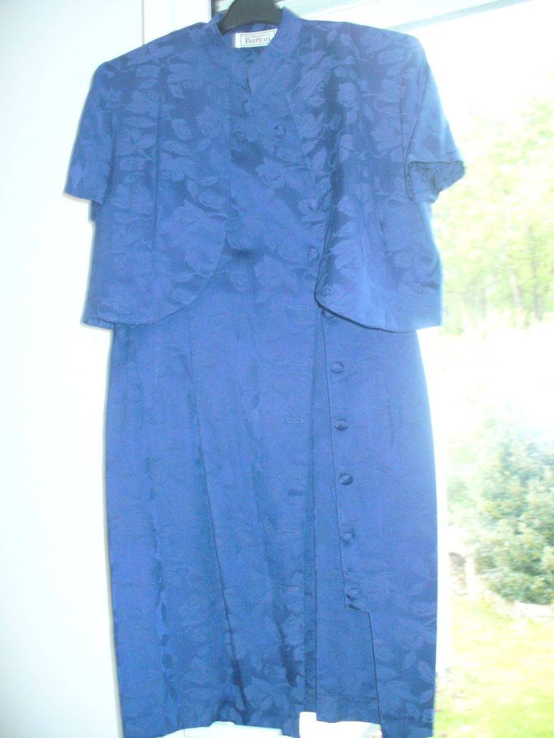 Robe habillée bleue roi avec boléro assorti, taille L