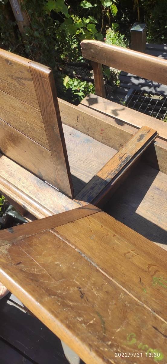 Banc d’écolier en bois-19ème siecle on Gens de Confiance