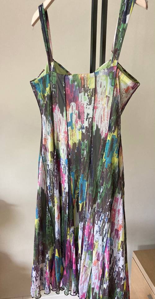 Élégante robe colorée légère styliste américaine - Taille XL