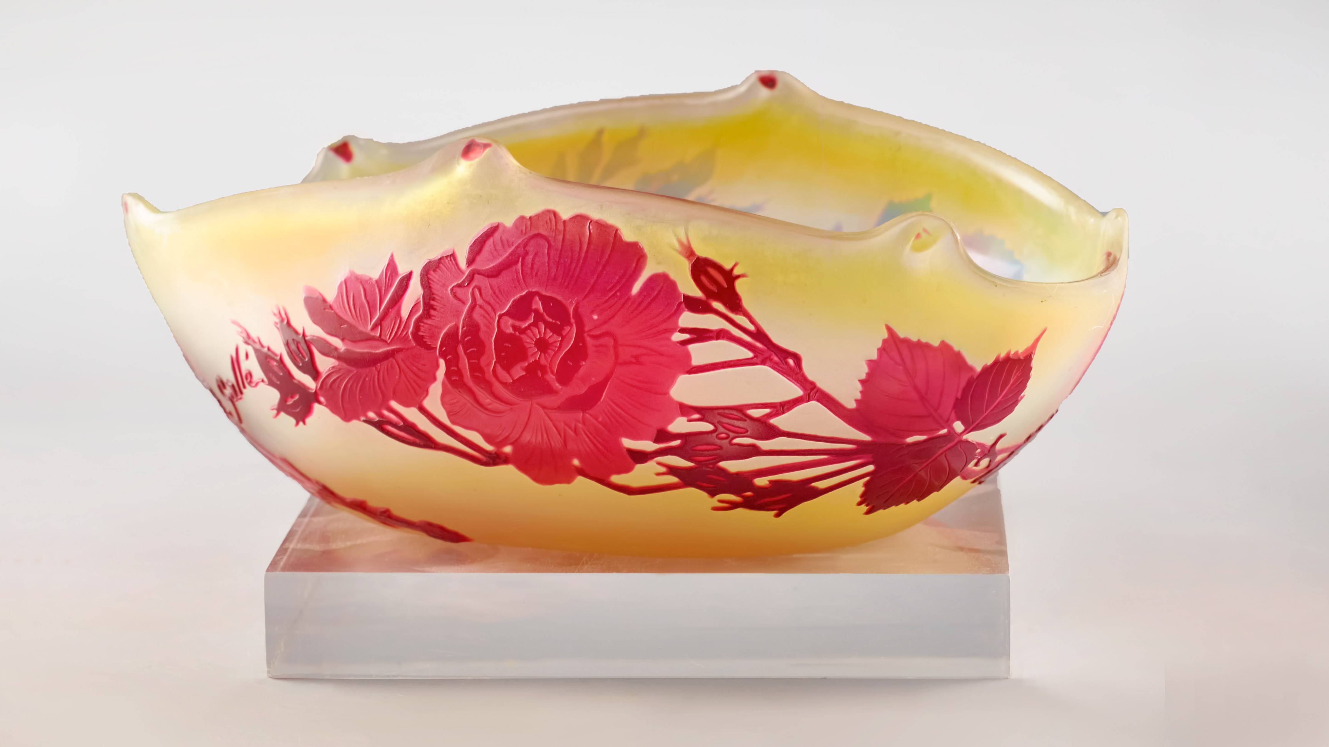 Emile Gallé - Art Nouveau verrerie — Grand vide-poche
