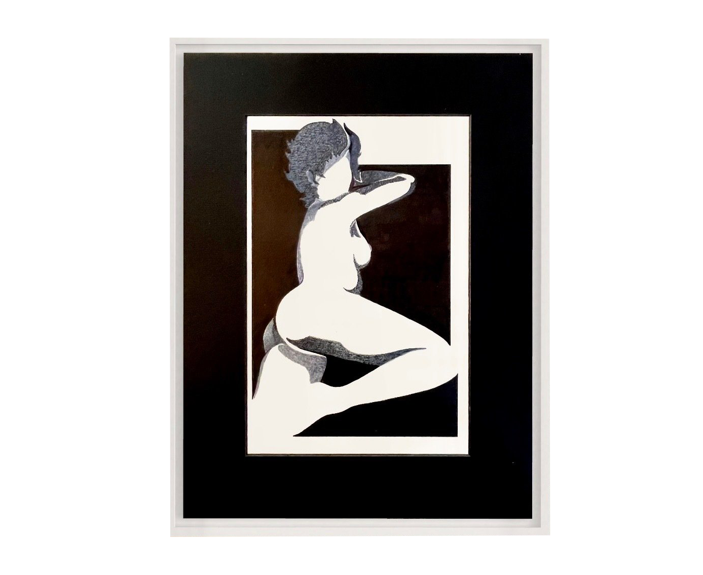 Encre de Chine • Femme Nue • Eugène Eechaut • Art Fantastique • 1987
