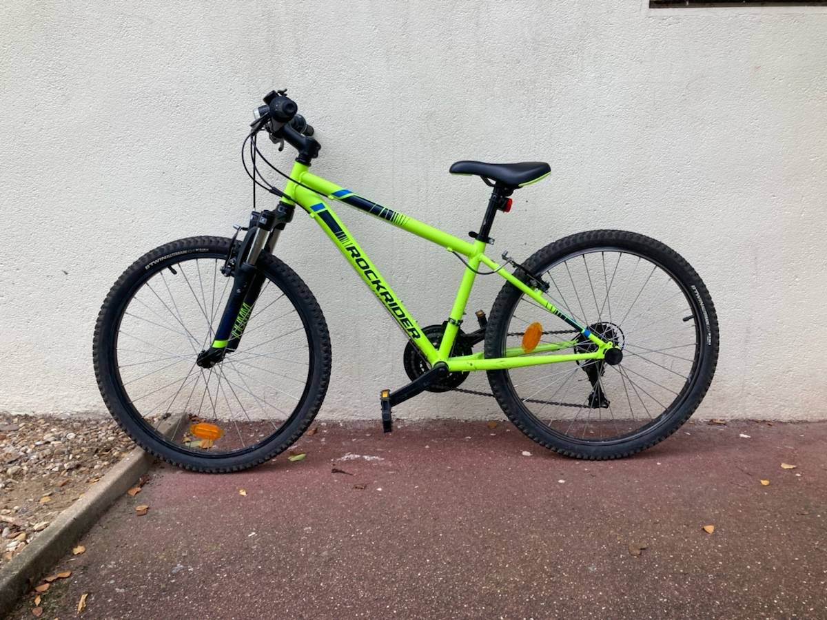 Vélo Enfant 16 Pouces – Jaune, Roues Stabilisatrices, Débutants 5-8 Ans