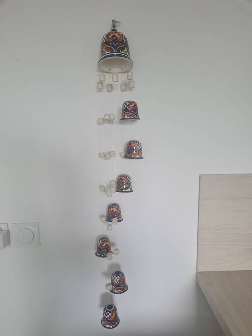 Vends ensemble de clochettes en céramique joli son clair
